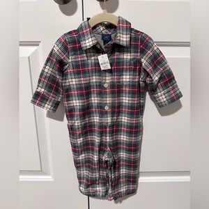 NWT BabyGAP Plaid One Piece Outfit 3-6m